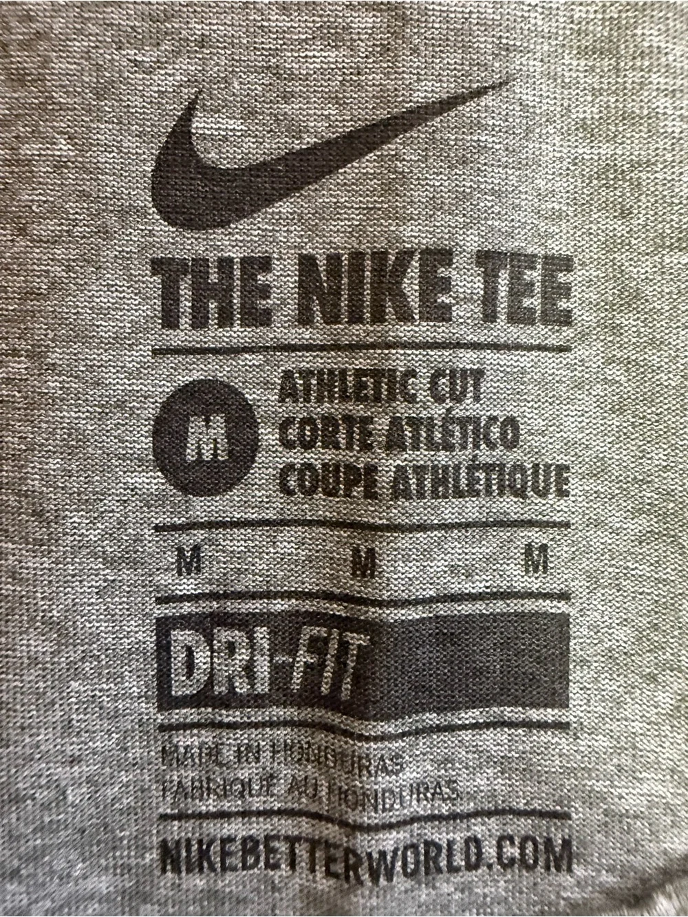 Nike Gray T-Shirt with Blue Air Force Football Graphic